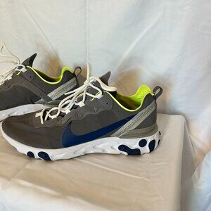Nike React Mens Tennis Shoes Size 13 Gray and Blue